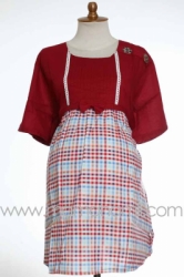 baju hamil jumbo batok pundak menyusui merah  BHJ 45  large